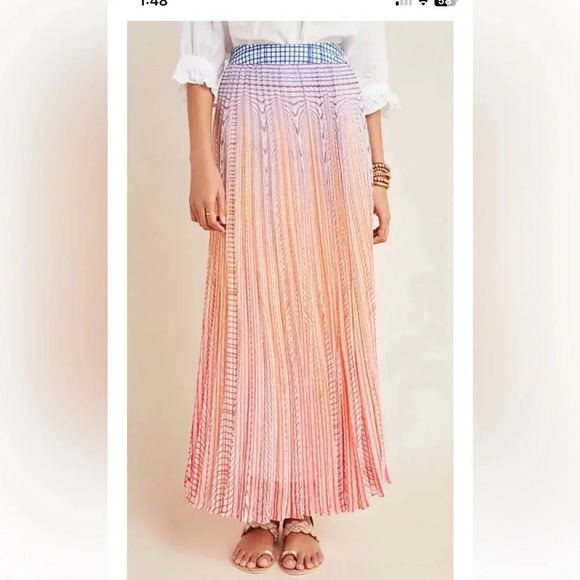 GEISHA DESIGNS from Anthropologie 
Boho style Striped Maxi Length Skirt festival - Picture 1 of 11